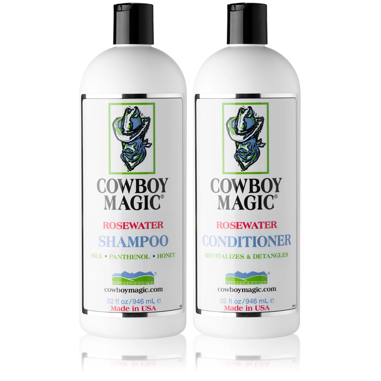Cowboy Magic 32oz. Rosewater Shampoo and Conditioner Bundle