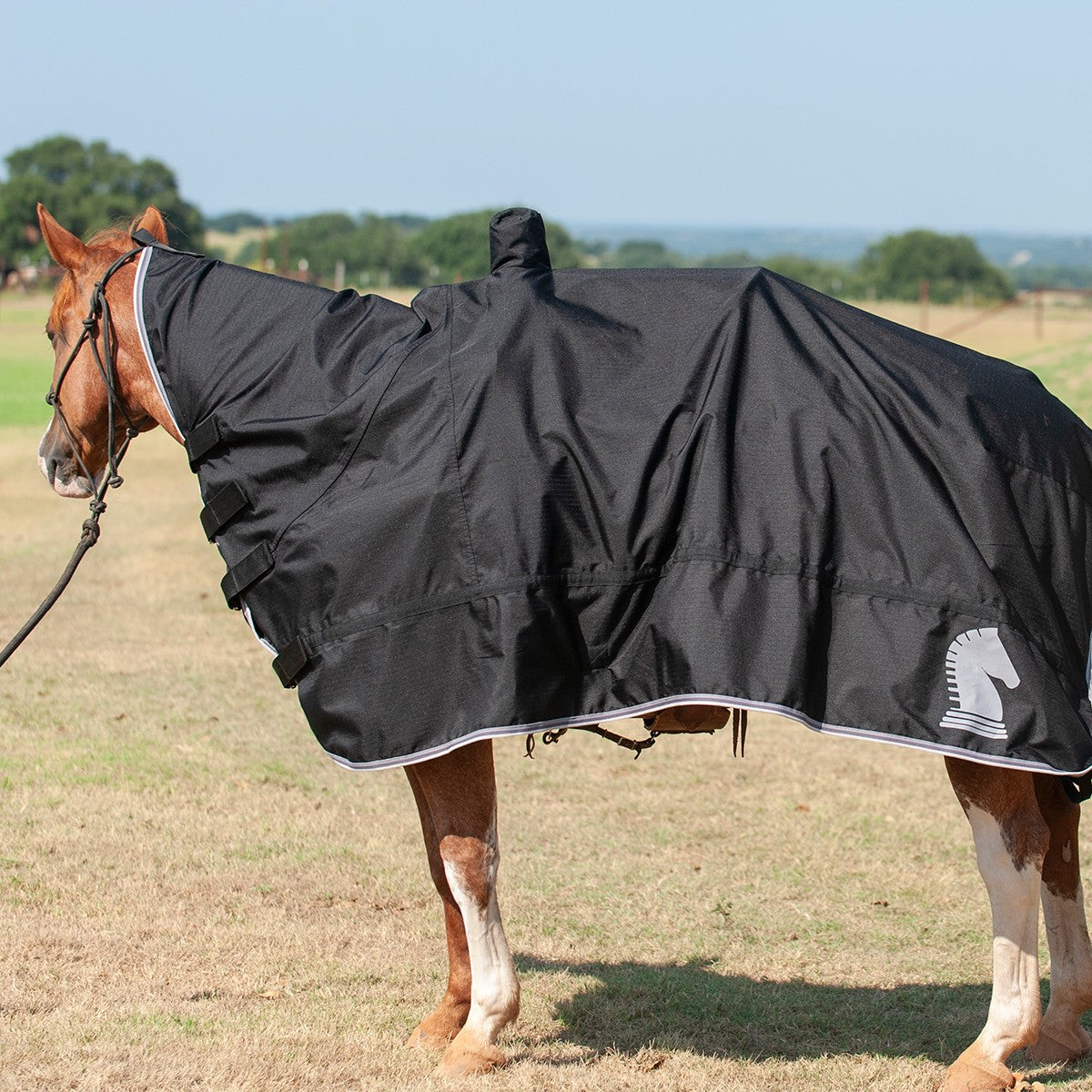 Classic Equine Horse and Saddle Waterproof Sheet