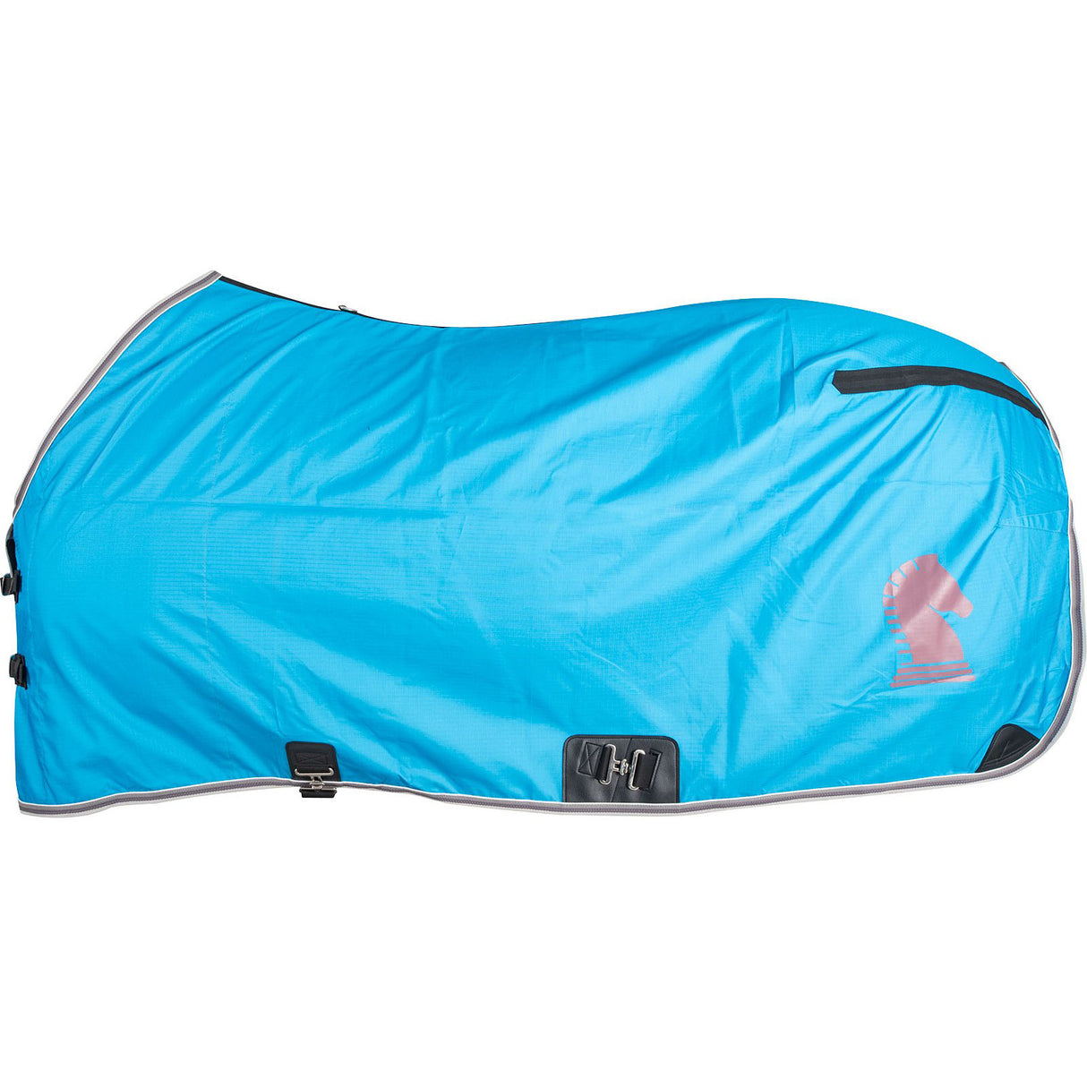 Classic Equine Open Front Nylon Stable Sheet- Aloha Blue
