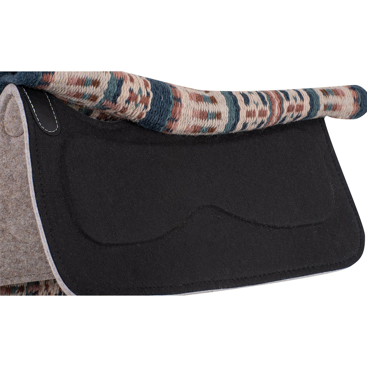 Classic Equine 3/4" ESP Contour Saddle Pad 32"x34"- Navy/Peacock