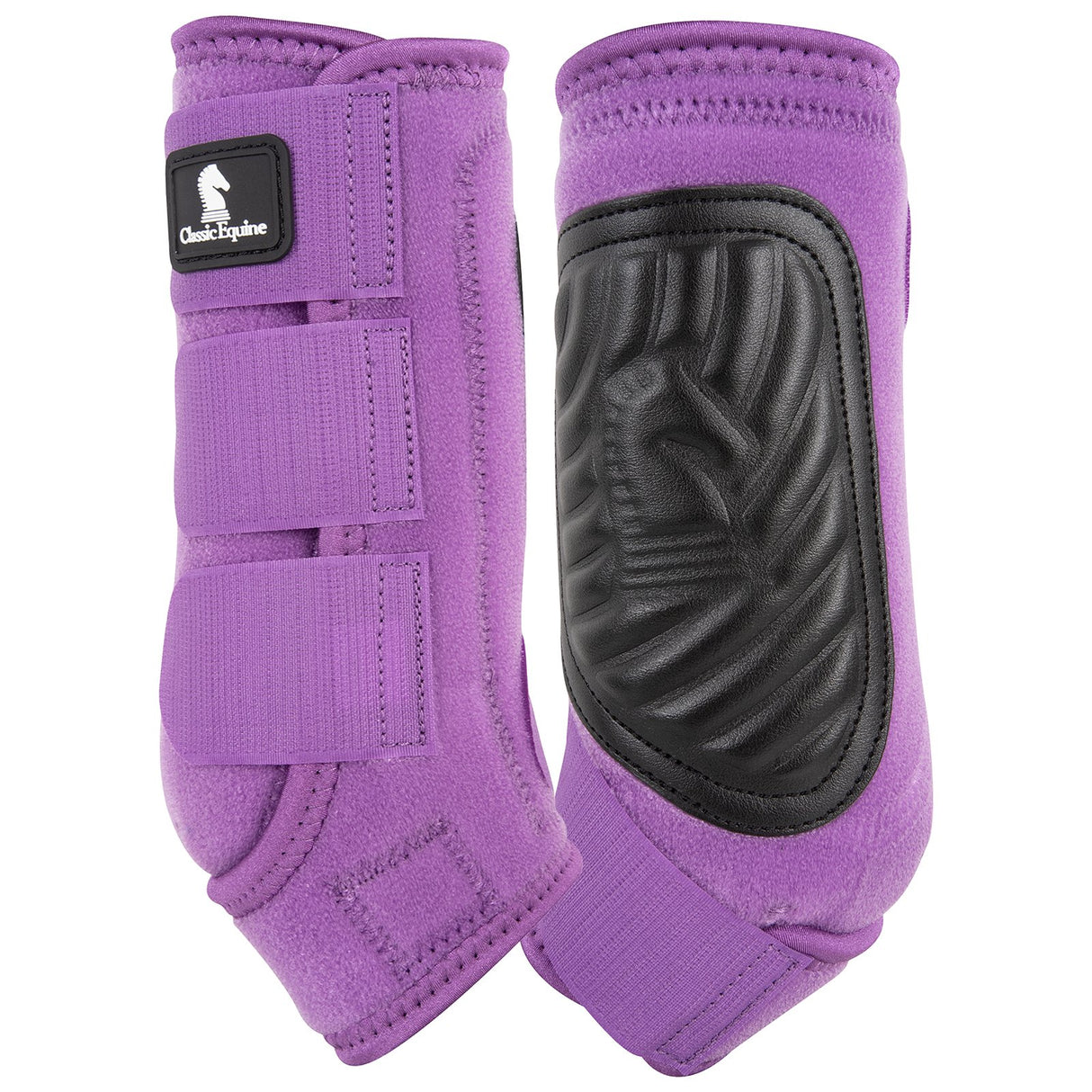 Classic Equine Classic Fit Front, Hind, and Bell Boot Combo Pack- Violet Purple
