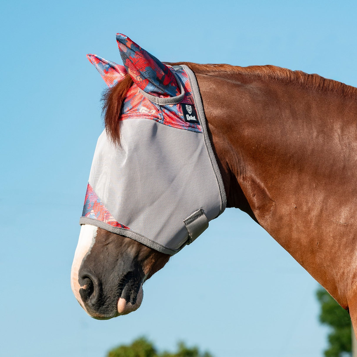 Cashel Crusader Designer Fly Mask with Ears- Patchwork