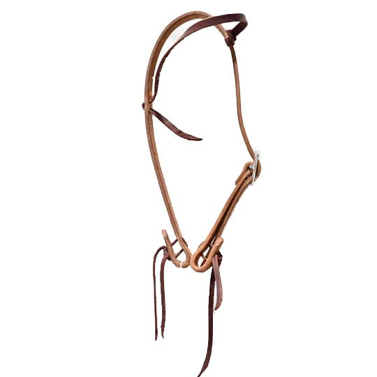 Coolhorse Leather 3/4" Harness Leather Slip Ear Working Cowboy Headstall