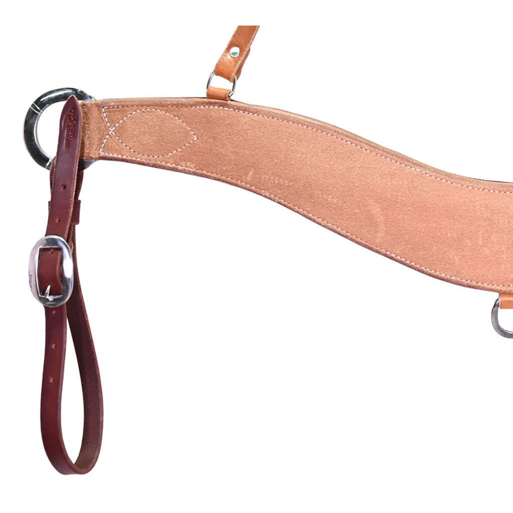 Coolhorse Leather Roughout Tripping Breast Collar with Wither Strap Handmade in Amarillo, TX