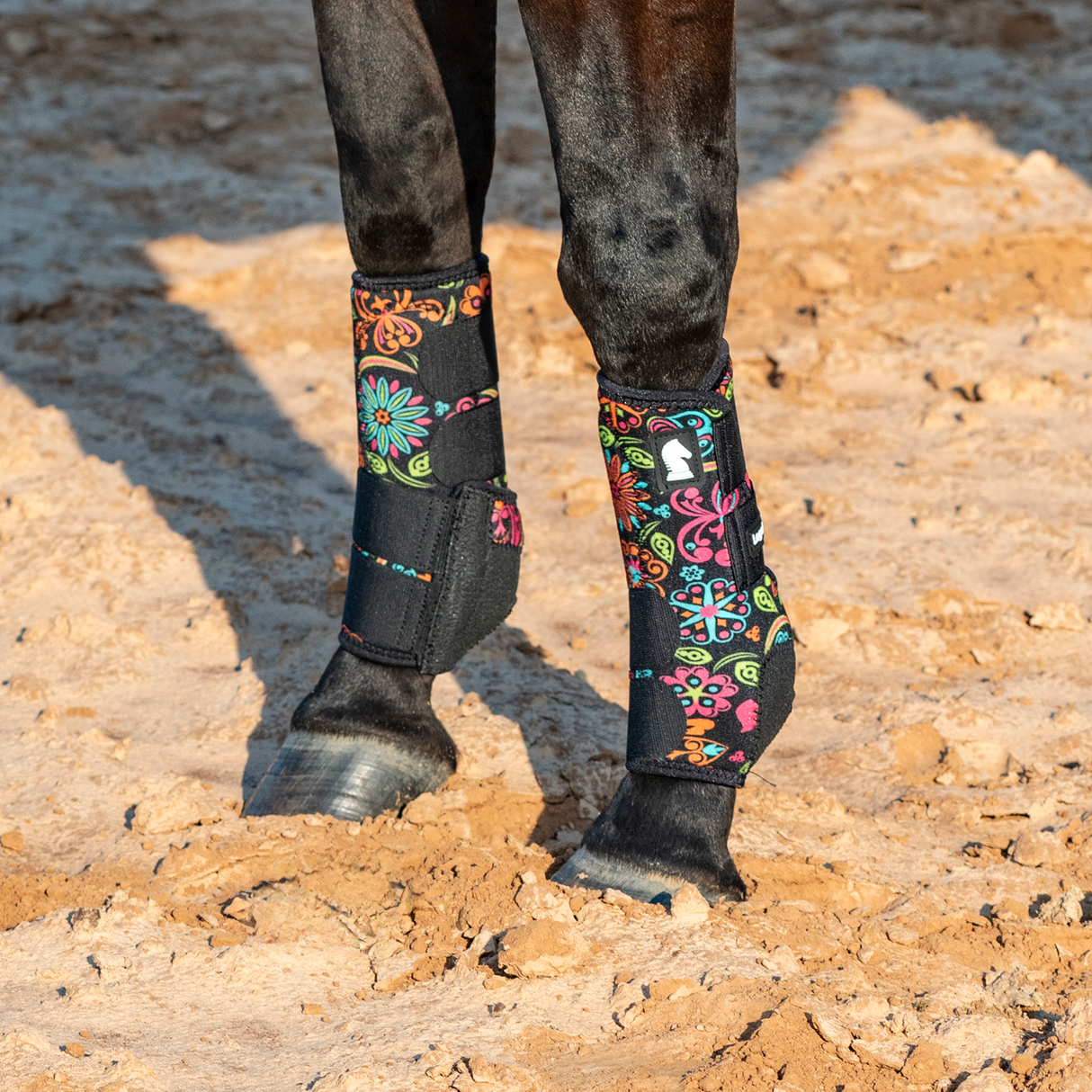 Classic Equine Legacy2 4-Pack Protective Boots- Neon Flower