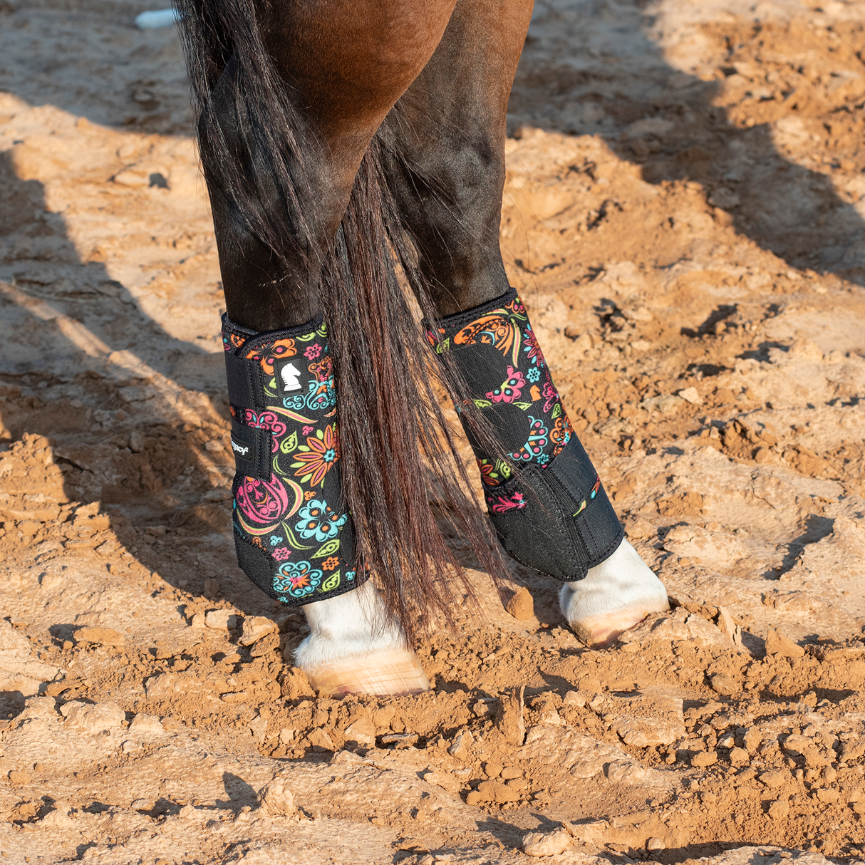 Classic Equine Legacy2 4-Pack Protective Boots- Neon Flower