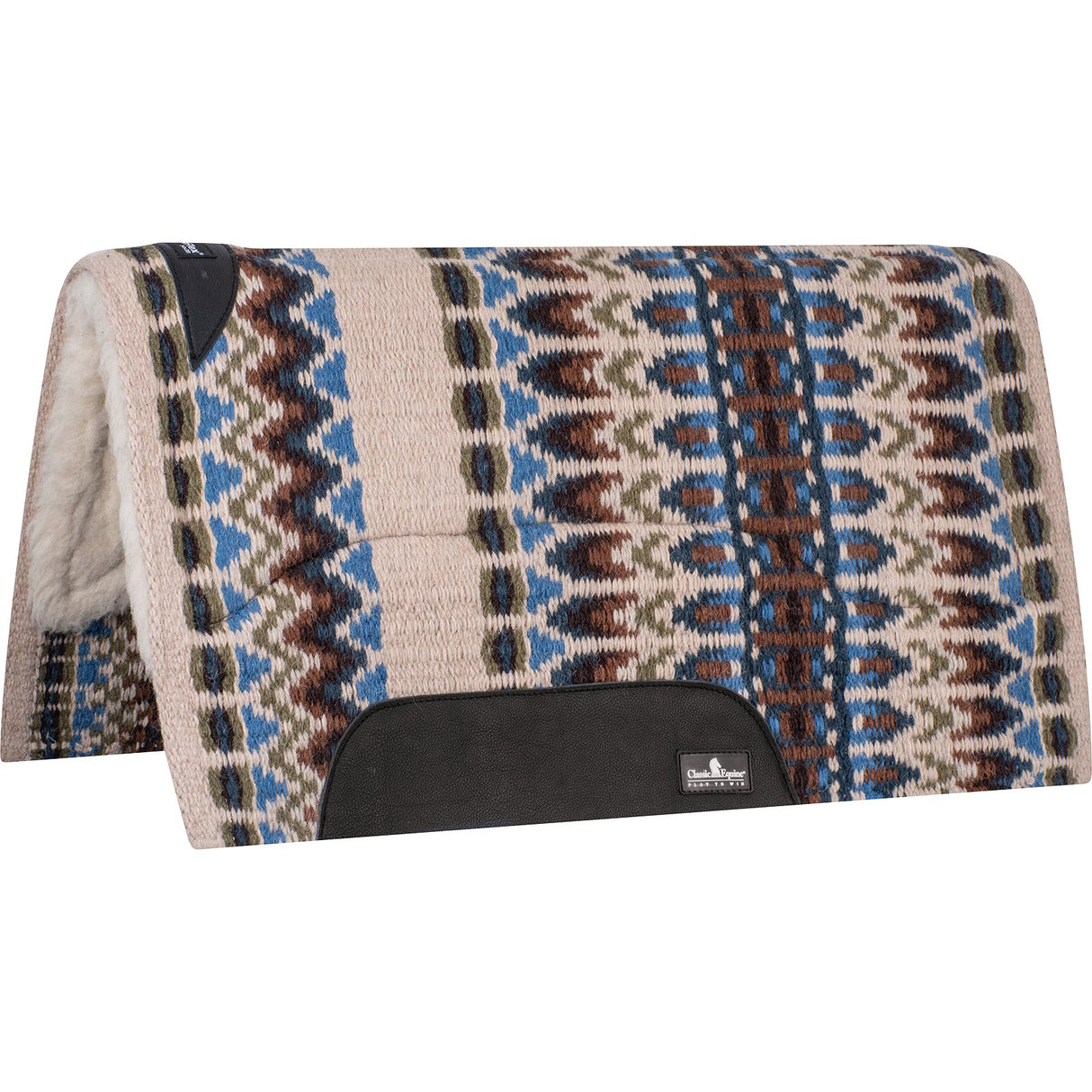 Classic Equine 1" Sensorflex Saddle Pad 34" X 38"- Latte/Moss Green
