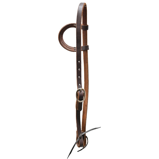 Berlin Leather Economy Oiled Slip Ear Headstall