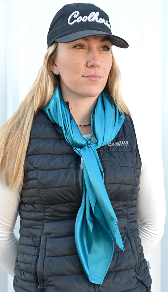 Rodeo Drive 35"x35" Solid Teal Wild Rag