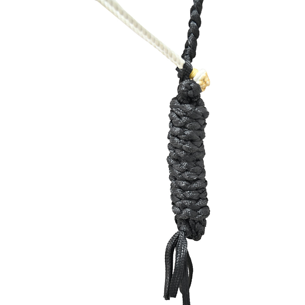 Classic Equine Rope Nose Halter with Lead- Black