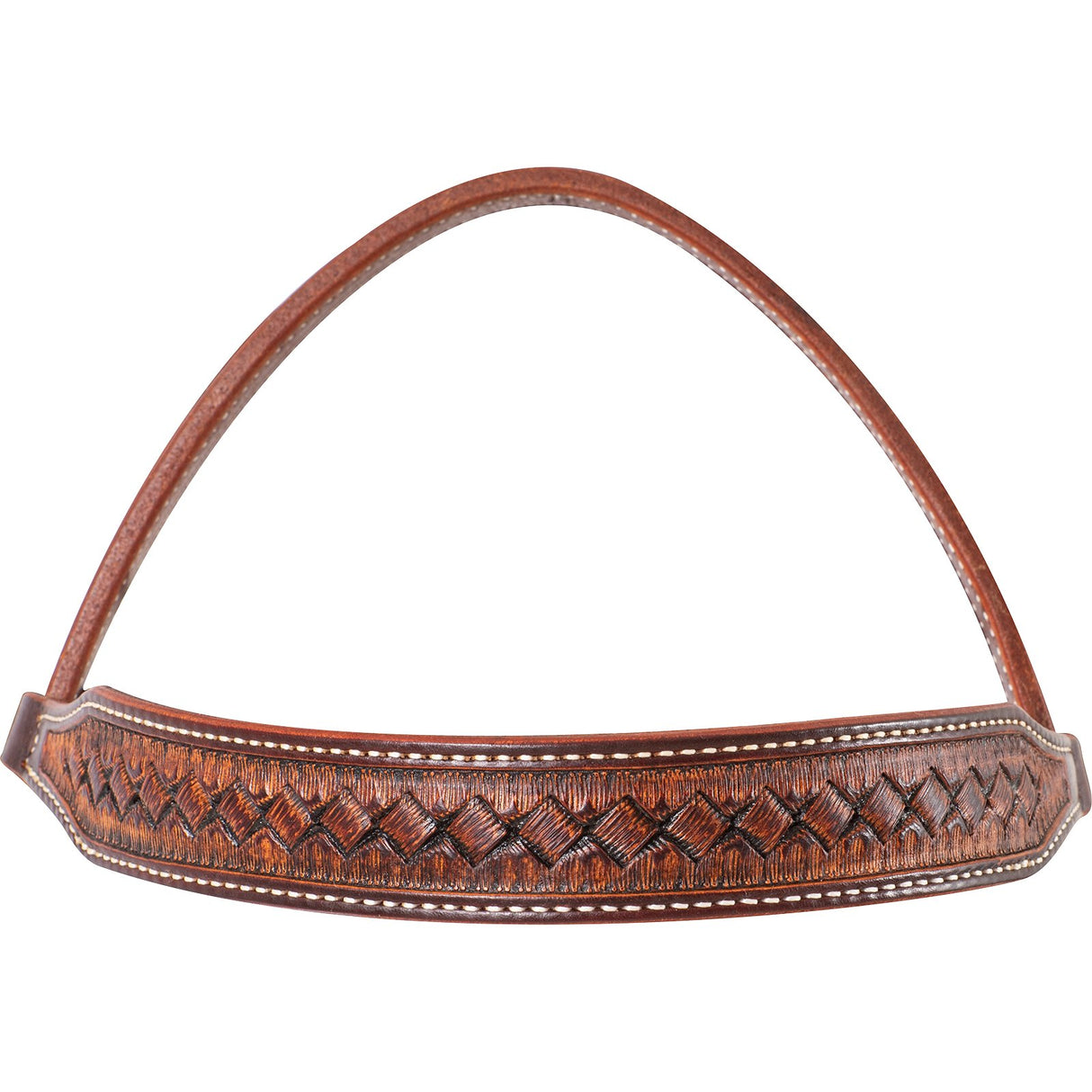 Martin Saddlery Weathered Antique Basket Stamped Browband Headstall