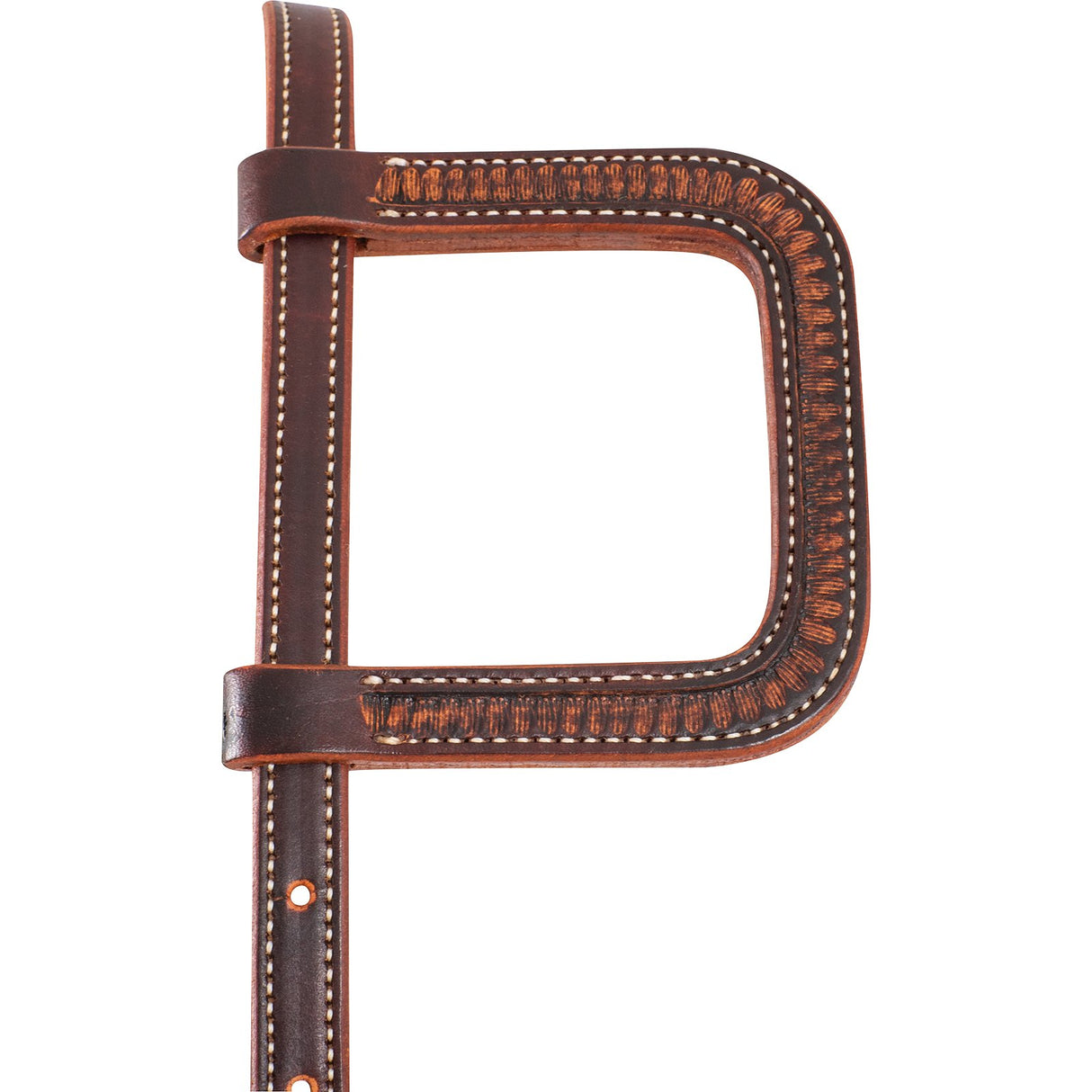 Martin Saddlery Weathered Antique Basket Stamped Slip Ear Headstall