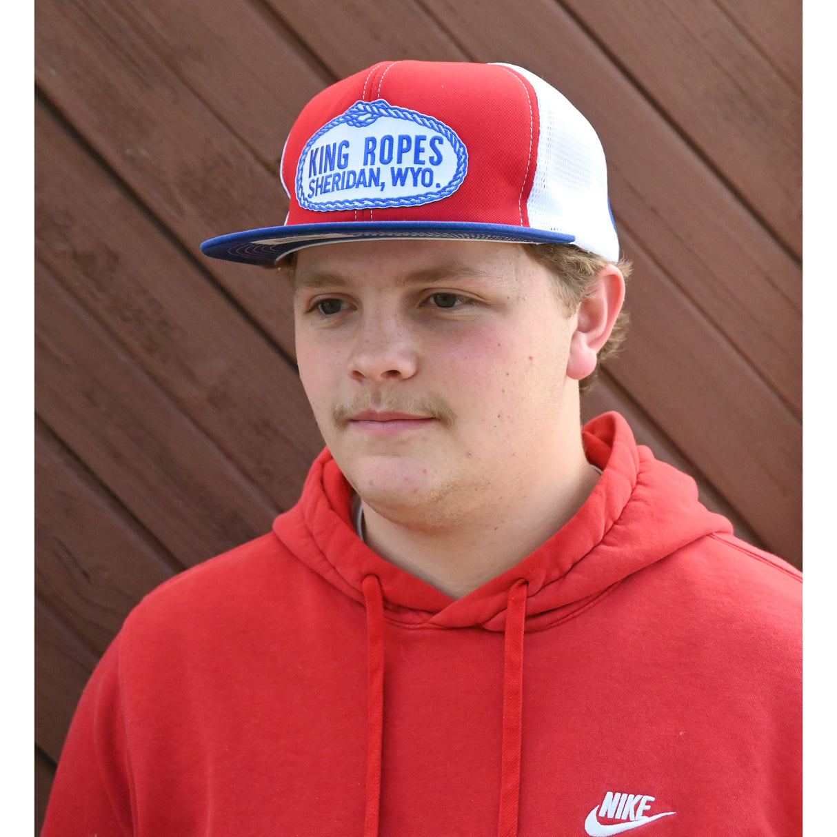 King Ropes Red White and Blue Mesh Trucker Cap