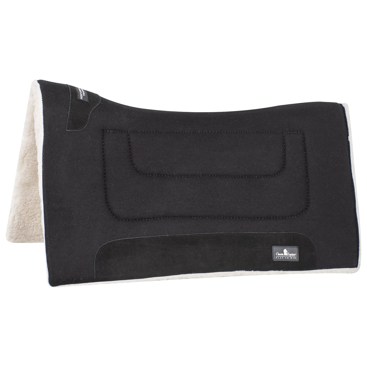 Classic Equine 3/4" Felt Top Performance Trainer Saddle Pad- Black