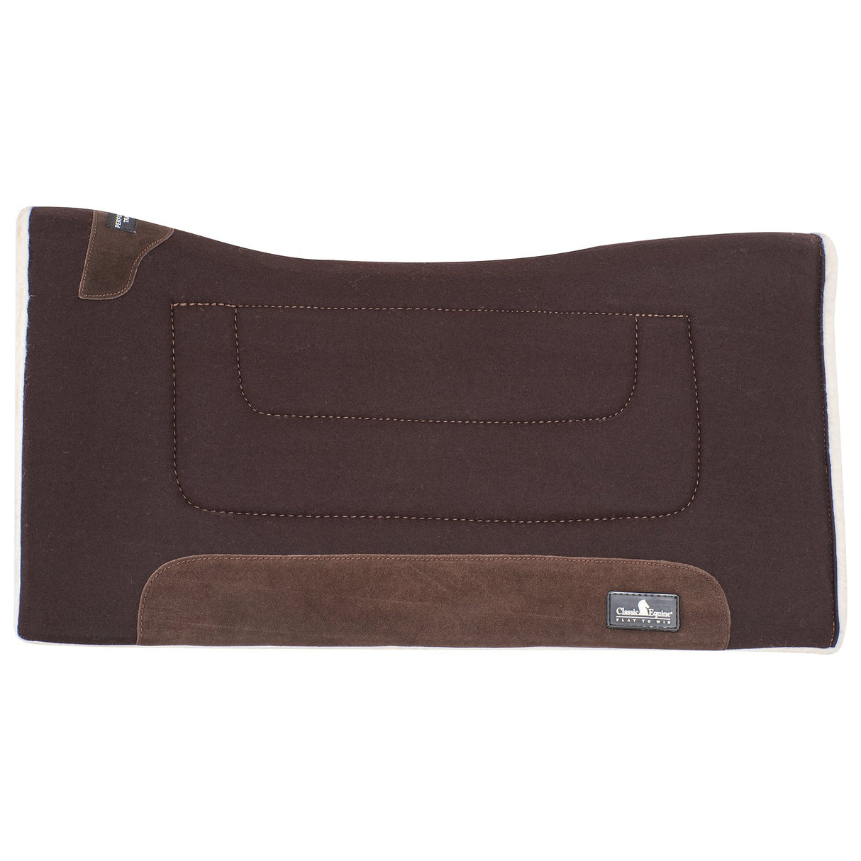 Classic Equine 3/4" Felt Top Performance Trainer Saddle Pad- Coffee