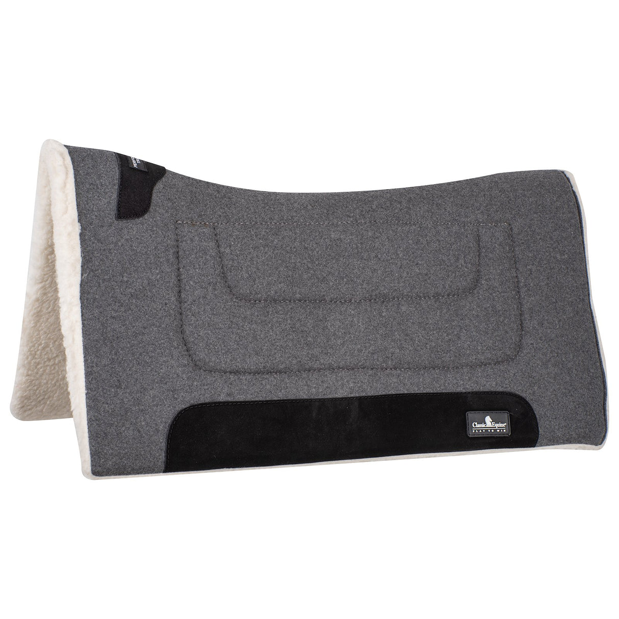 Classic Equine 3/4" Felt Top Performance Trainer Saddle Pad- Grey