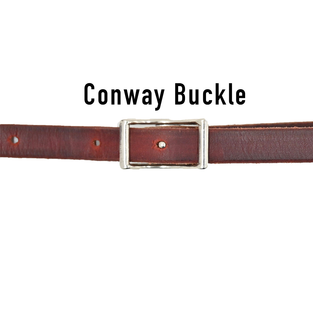 Coolhorse Leather 5/8" Harness Leather Roping Reins with Waterloops- Handmade in Amarillo, TX