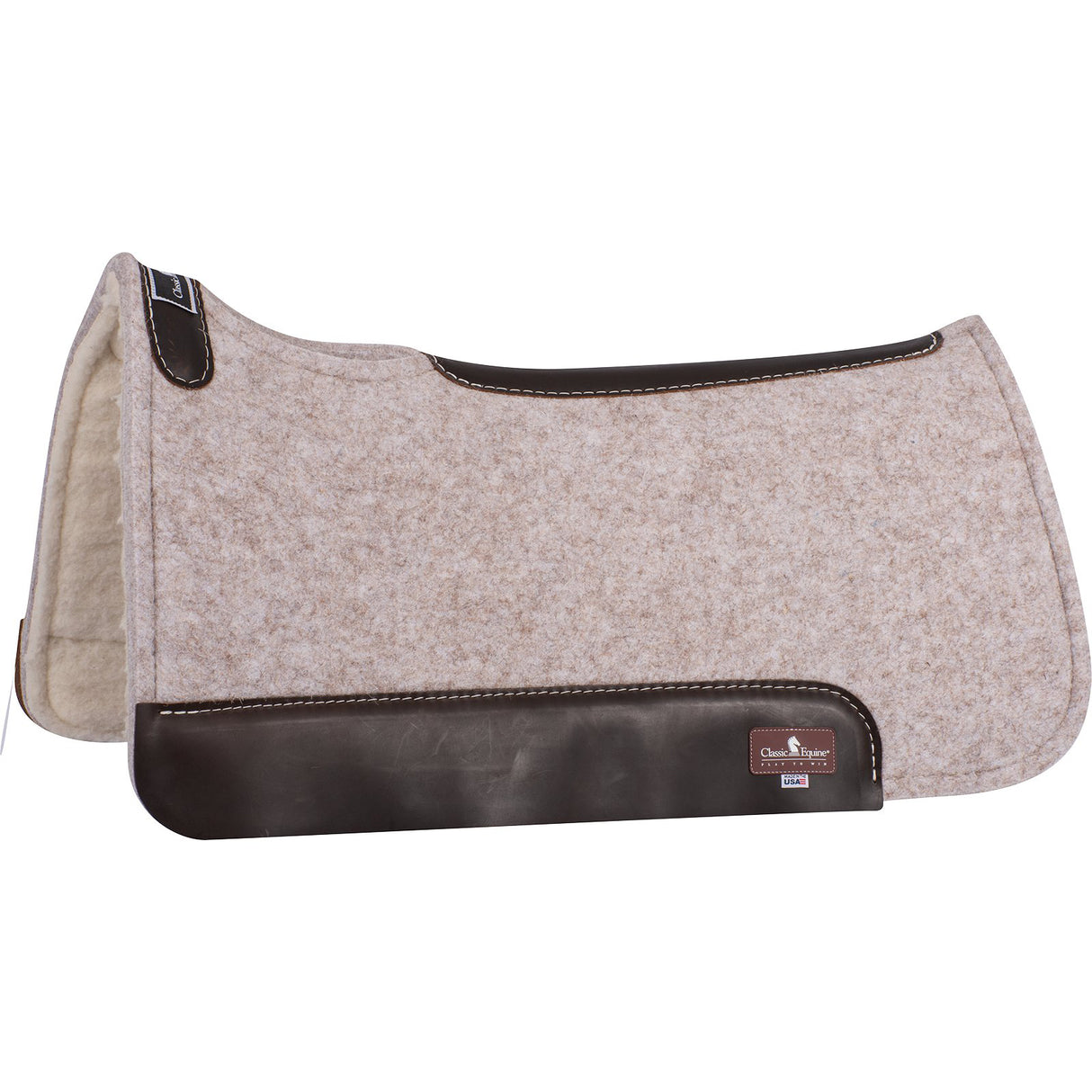 Classic Equine 3/4" Tan Felt Pad with Fleece Bottom- 31"X32"