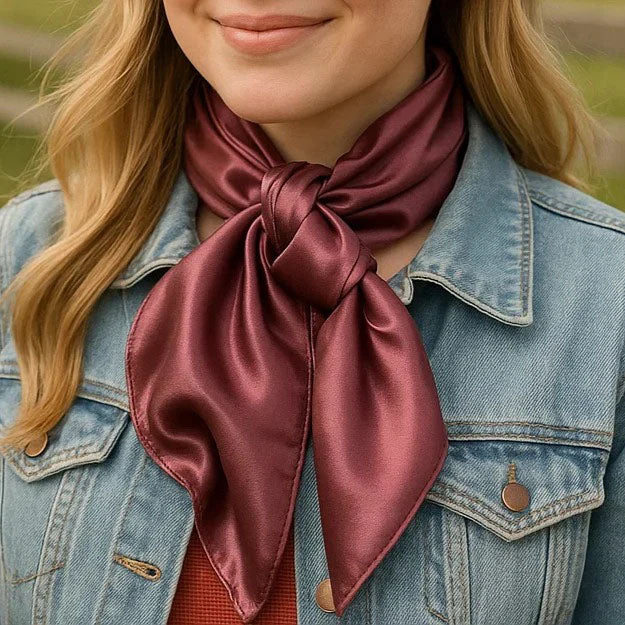 Rodeo Drive 35"x35" Solid Rose Wild Rag
