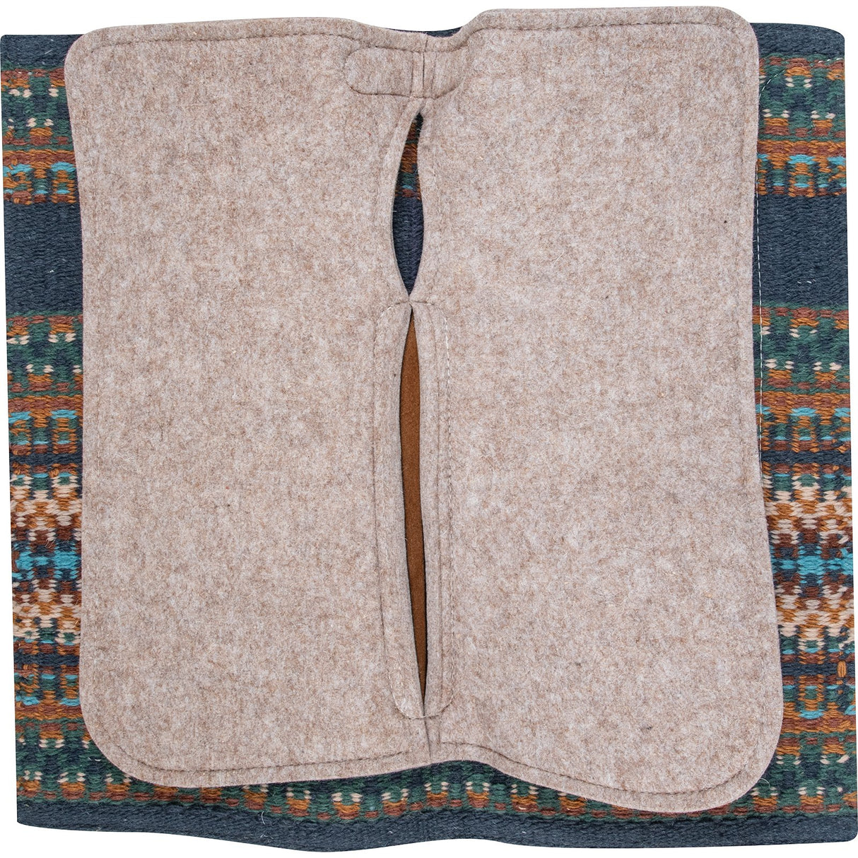 Classic Equine 32"X34" 3/4" Zone Blanket Top Saddle Pad- Navy/Emerald