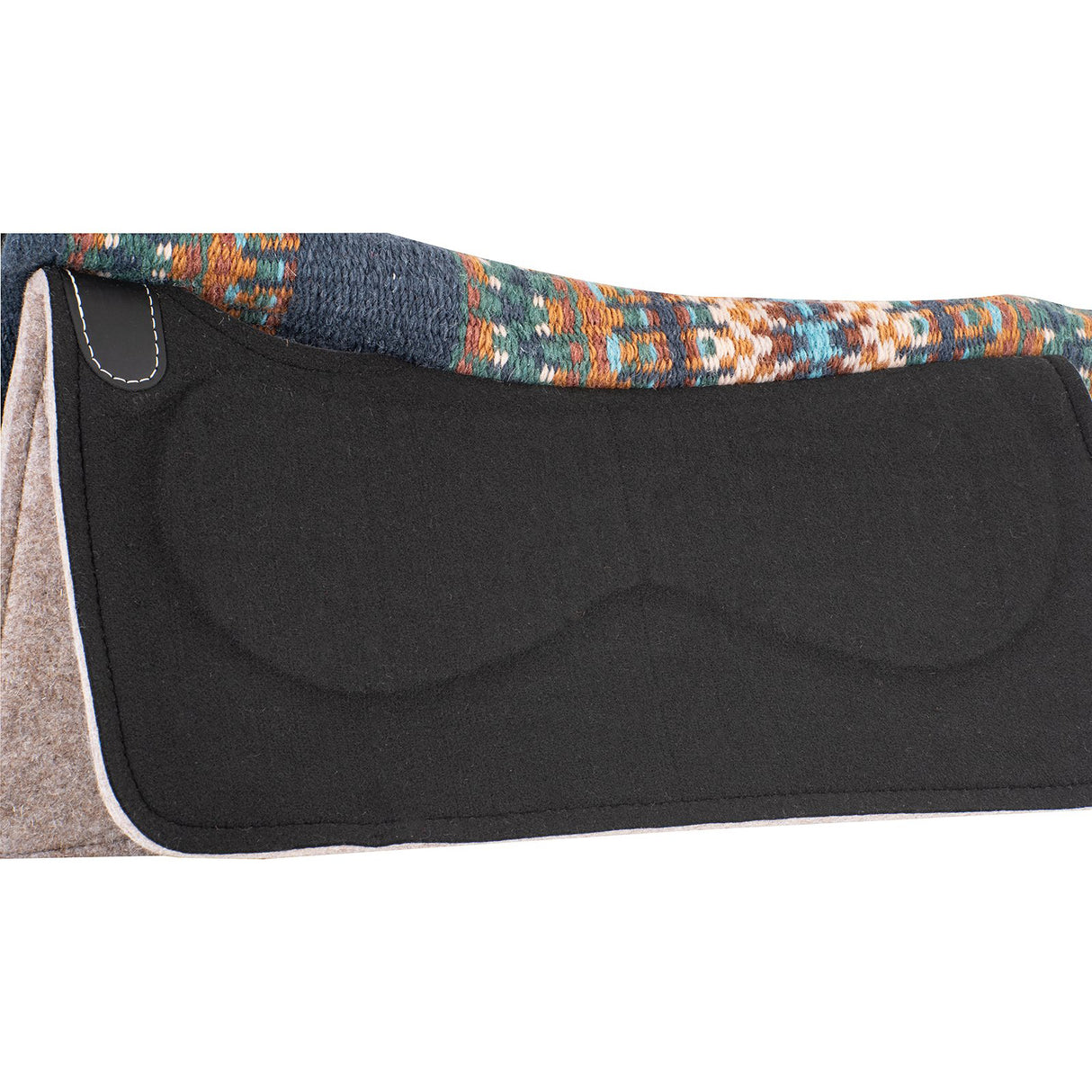 Classic Equine 32"X34" 3/4" Zone Blanket Top Saddle Pad- Navy/Emerald