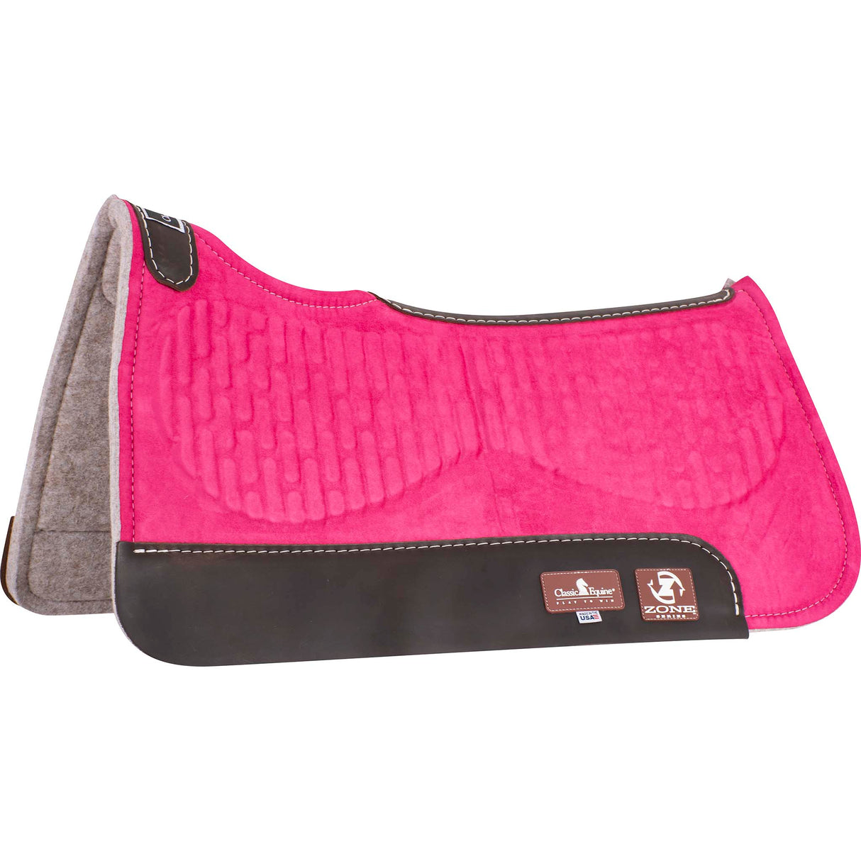Classic Equine Zone Series Microsuede Saddle Pad 28"X30" - Pink