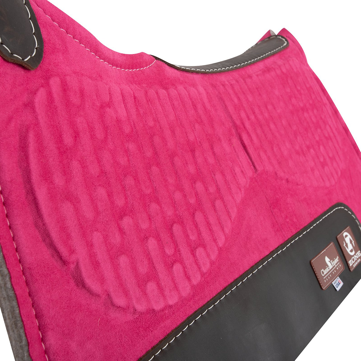 Classic Equine Zone Series Microsuede Saddle Pad 28"X30" - Pink