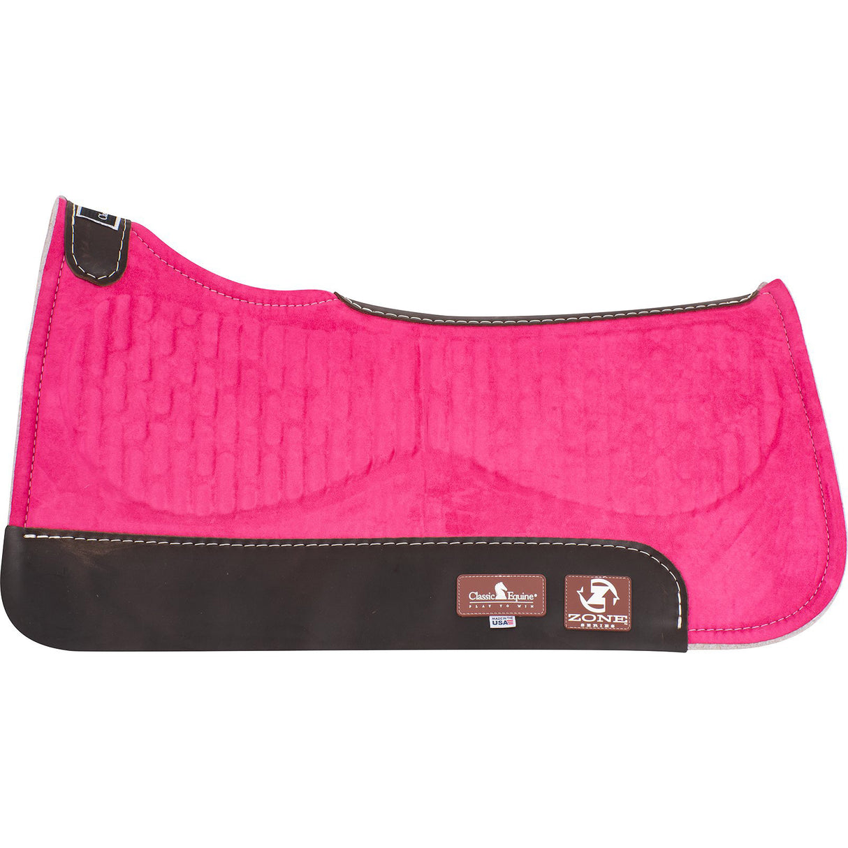 Classic Equine Zone Series Microsuede Saddle Pad 28"X30" - Pink
