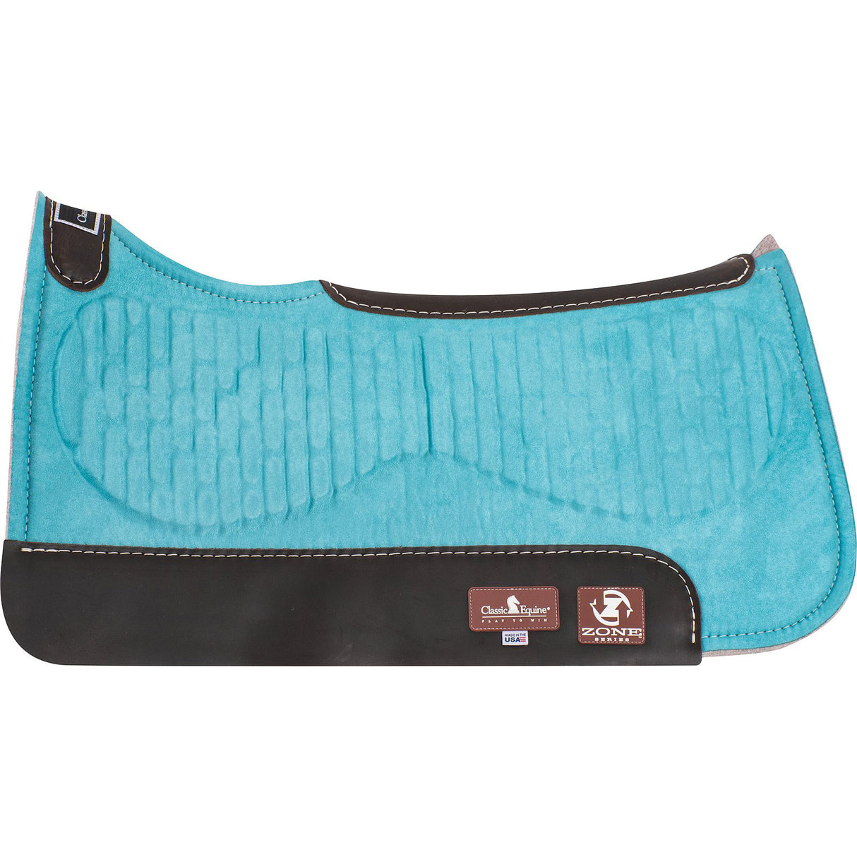 Classic Equine Zone Series Microsuede Saddle Pad 28"X30" - Turquoise