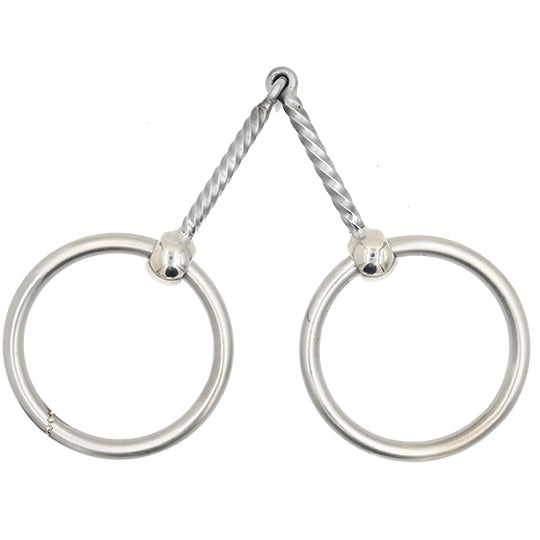 Tom Balding Loose Ring Snaffle Bit with Twisted Witch 1/4" Hex