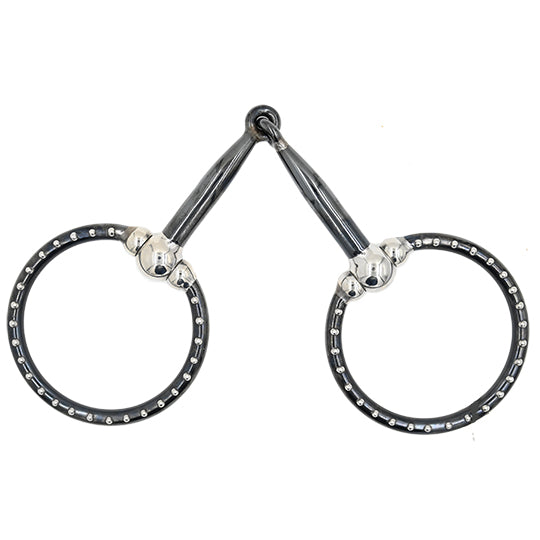 Tom Balding Ballhinge Ring Satin Black Snaffle Bit