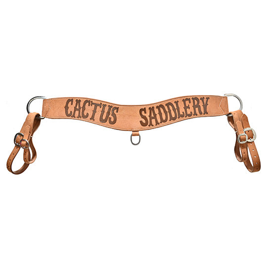 Cactus Saddlery 4" Roughout Tripping Breast Collar with Brown Logo