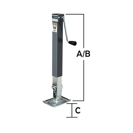 Pro Series 8K Sidewind Dropleg Jack 15in Lift
