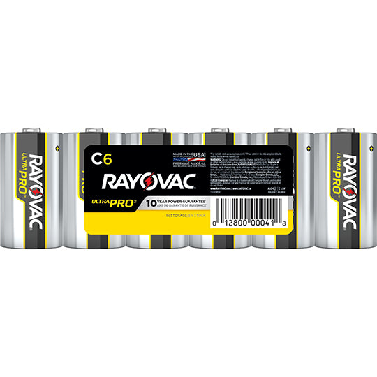 Rayovac Hot Shot Alkaline C Batteries- 6 Pack