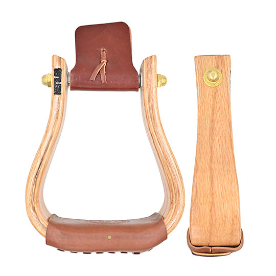 Nettles 2" Flat Bottom Varnish Stirrups