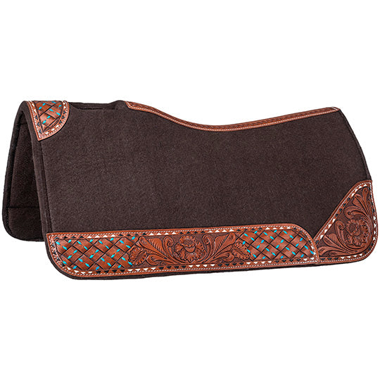 Tough 1 3/4" 31"x32" Felt Pad with Tri-Colored Buckstitch Wear Leathers
