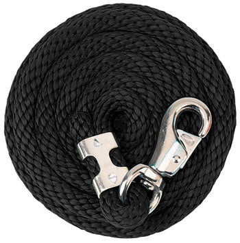 Weaver Leather Black 10' Nylon Lead Rope with Bull Snap