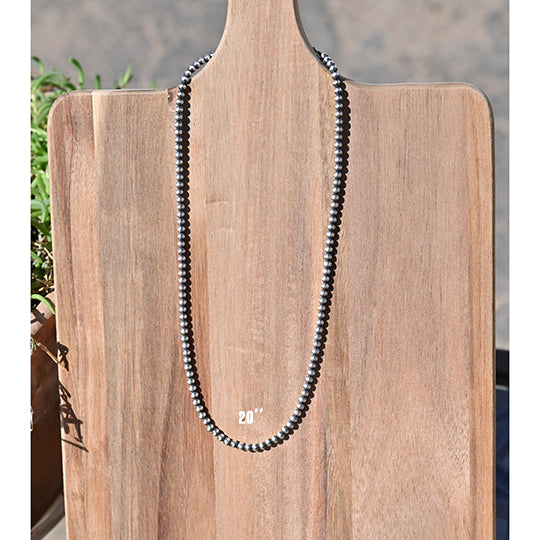 The Mason Lee Graduated 4mm Navajo Pearl Necklace 20"