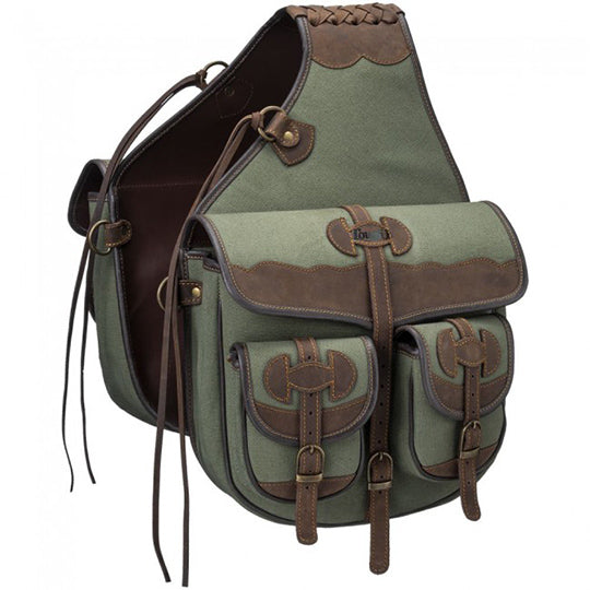 Tough 1 Canvas Trail Bag with Leather Accents- Sage