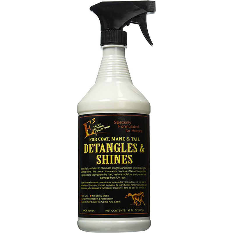 E3 Elite Equine Evolution Detangle and Shine- 32oz.