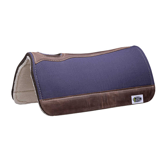 Cactus Saddlery 1" 31"X31" Fleece Bottom Canvas Work Saddle Pad- Blue