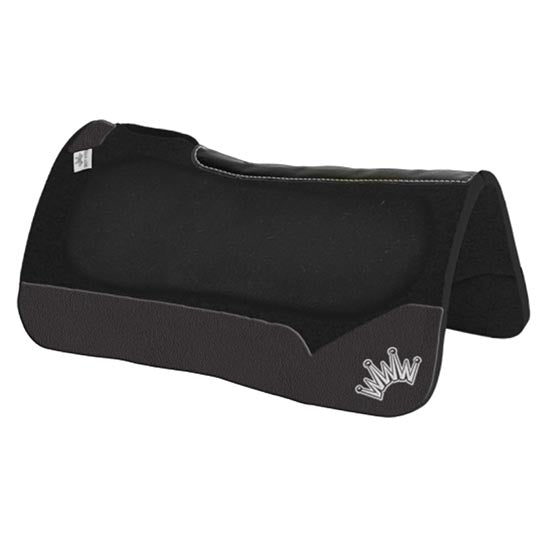 Best Ever 1" Kush BHS Pad with Black Wear Leathers and Silver Crown- 32"X32"