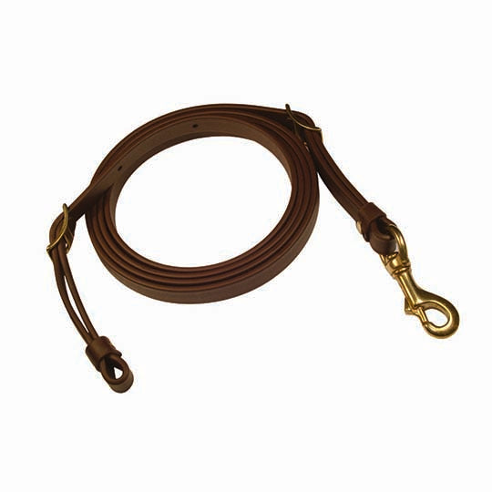Berlin 1/2" Brown Biothane Roping Reins with Nickel Hardware