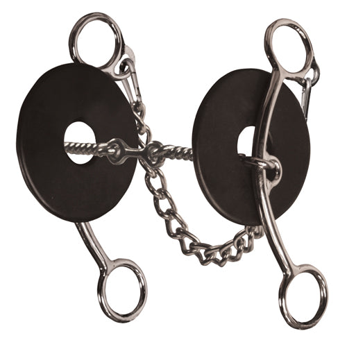 Professional's Choice Brittany Pozzi Lifter Series- Three Piece Twisted Wire Snaffle Bit