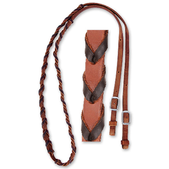 Martin Saddlery Barrel Reins 5/8" with Chocolate Lace