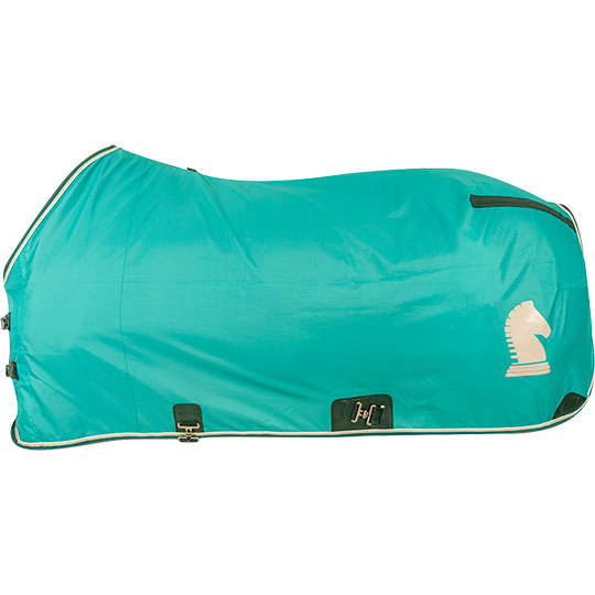 Classic Equine Open Front Nylon Stable Sheet- Turquoise