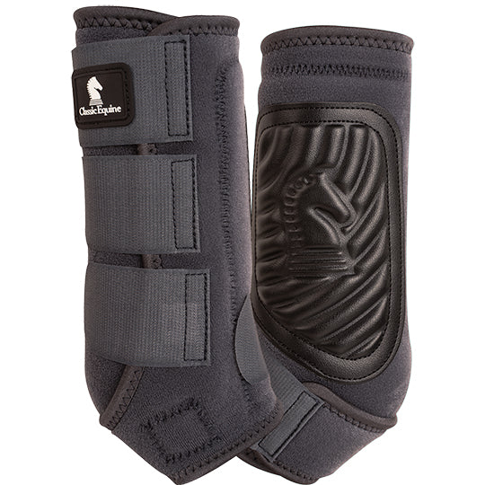 Classic Equine Classic Fit Front Boots- Charcoal