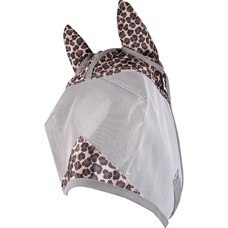 Cashel Crusader Designer Fly Mask with Ears- Leopard