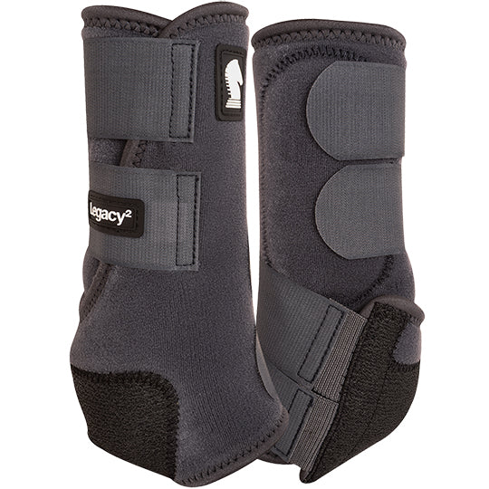 Classic Equine Legacy2 Front Protective Boots- Charcoal