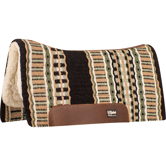 Cashel 3/4" Blanket Top Performance Fleece Saddle Pad- Black/Sage